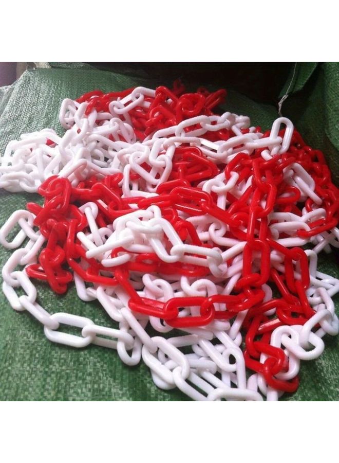 Red White Plastic Safety Barrier Chain 315 Inch For Crowd Control Parking - Image 4