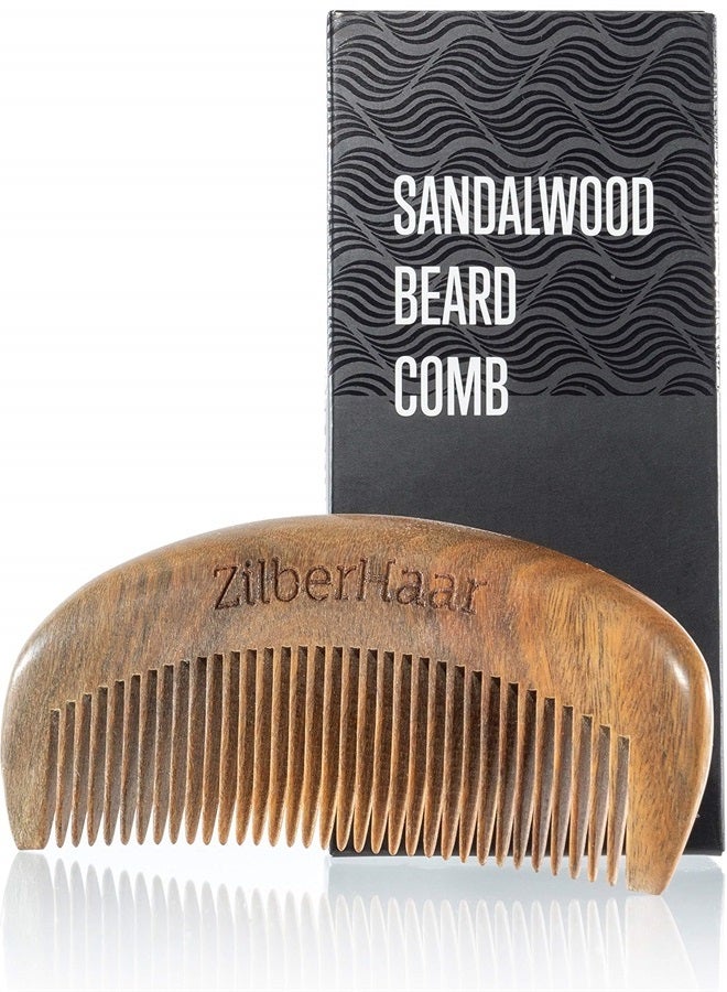 ZilberHaar Beard Comb – 100% Sandalwood – Essential Beard Care Accessory for Men – Hand Made - Image 1