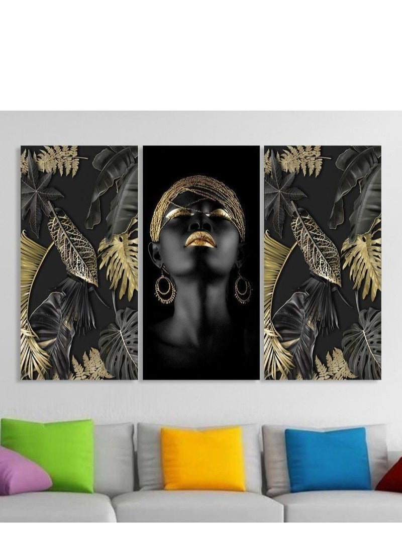 Tableau Wall Hanging High-quality digitally printed wall-mounted poster with a scratch-resistant and color-protective coating - 3pcs Multi color