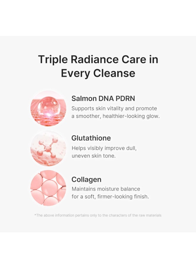 Medicube PDRN Pink Glutathione Capsule Brightening Low pH Cleansing Foam Daily Face Wash 120g - Image 2
