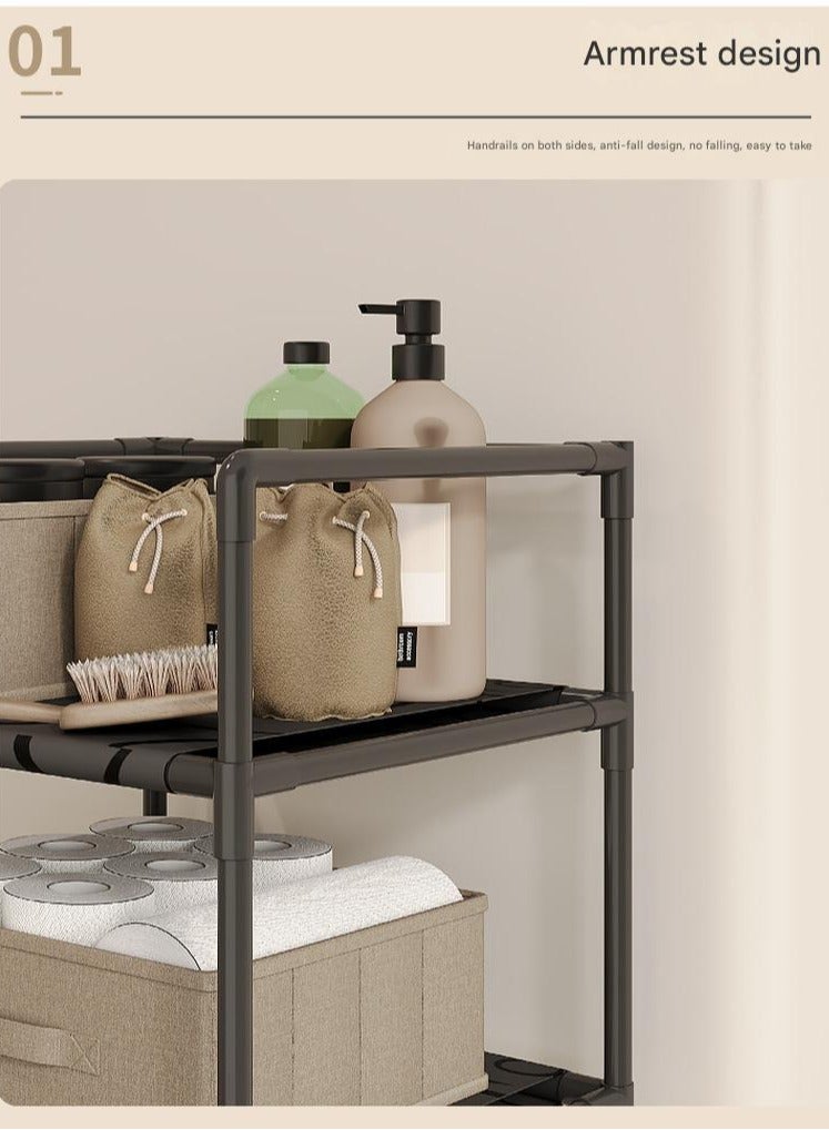 XiuWoo Freestanding Laundry Basket Organizer Laundry Sorter With 2-Tier Top Storage Shelf , 1 Large Capacity Storage Case Top Shelf Organizer for Clothes Bag Bathroom Dorm Laundry Room - Image 3