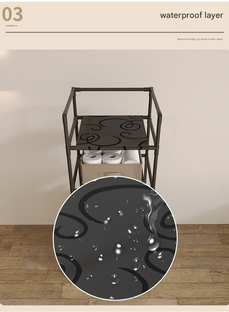 XiuWoo Freestanding Laundry Basket Organizer Laundry Sorter With 2-Tier Top Storage Shelf , 1 Large Capacity Storage Case Top Shelf Organizer for Clothes Bag Bathroom Dorm Laundry Room - Image 5