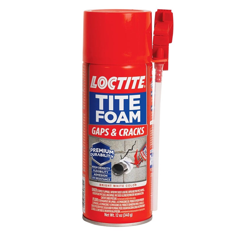 Loctite رذاذ سيلانت رغوة تيت لفراغات والشقوق، علبة 12 أونصة سائلة، 1 عبوة - عزل بولي يوريثان متوسع - Image 1