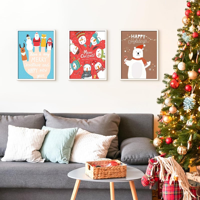 upsimples 12x16 Picture Frame White 3 Pack, Scratch-Proof Poster Frames 12 x 16 for Photo Gallery - Slide-In Strips, Horizontal or Vertical Wall Mounting - Image 2