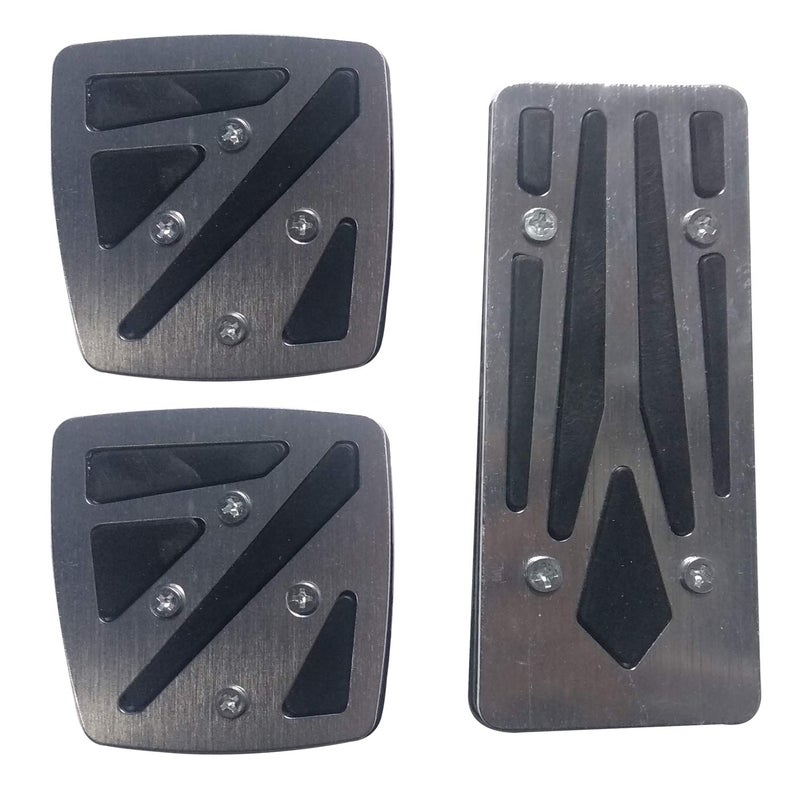 Oshotto 3 Pcs Non-Slip Manual CS-048 Car Pedals Kit Pad Covers Set Compatible with Maruti Suzuki A-Star (Grey) - Image 3