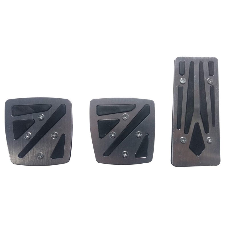 Oshotto 3 Pcs Non-Slip Manual CS-048 Car Pedals Kit Pad Covers Set Compatible with Maruti Suzuki A-Star (Grey) - Image 2