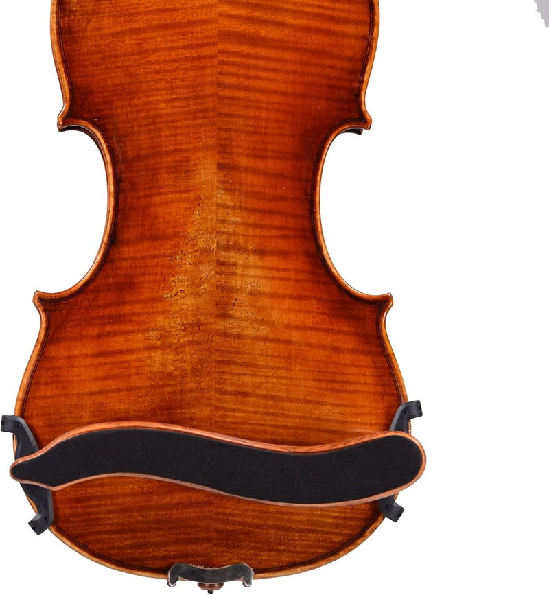 Fiddlerman Light Carbon Fiber Violin Shoulder Rest 4/4 Foam Padding For Comfort With Slight Height Adjustable Feet (Wood Look) - Image 3