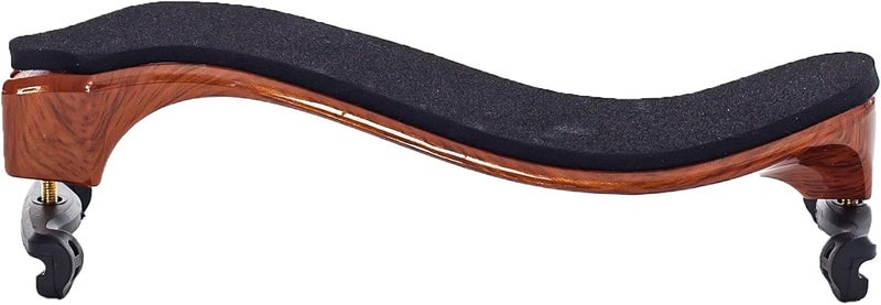 Fiddlerman Light Carbon Fiber Violin Shoulder Rest 4/4 Foam Padding For Comfort With Slight Height Adjustable Feet (Wood Look) - Image 5
