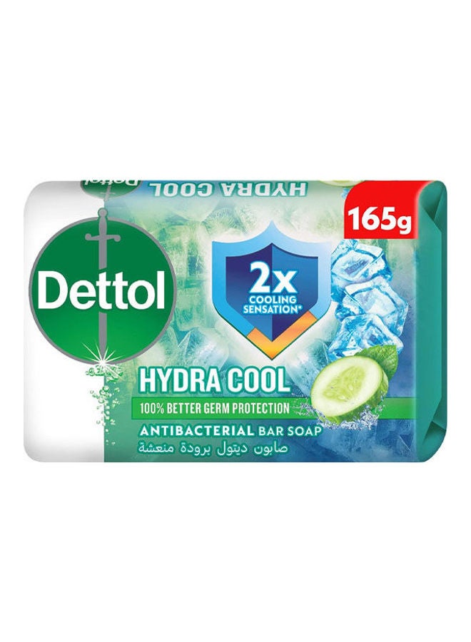 Dettol Hydra Cool Antibacterial Bar Soap - Cucumber Fragrance Light Green 165grams - Image 1