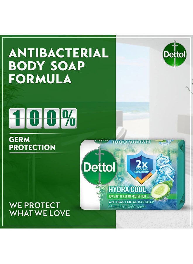 Dettol Hydra Cool Antibacterial Bar Soap - Cucumber Fragrance Light Green 165grams - Image 2