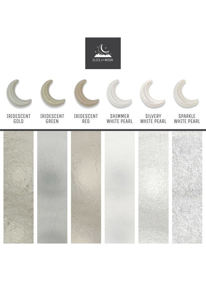 Slice of the Moon : Iridescent Green Mica Powder 15g, Natural Mineral Mica, Cosmetic Grade For Lipstick Lip gloss Bath Bombs Epoxy Resin Face Blush Powder Eye pencil Dye Pigments Candle Making - Image 2