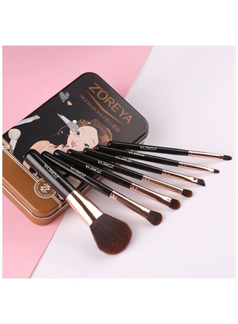 زوريا مجموعة فرش مكياج من زوريا 7 قطع - Image 1