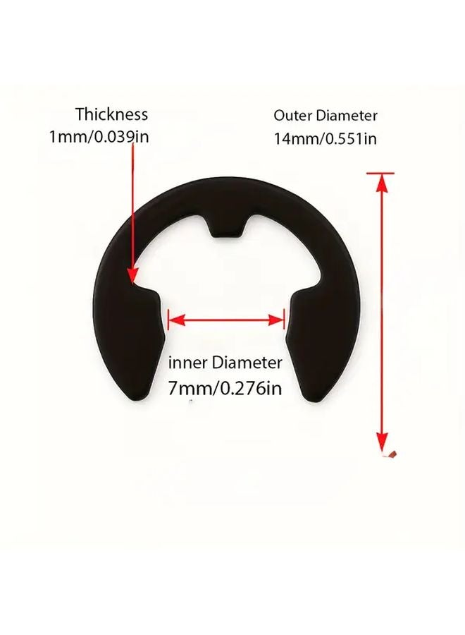 M9 Heavy Duty E Type External Circlip Retaining Rings Carbon Manganese Phosphate Coated 100PC - Image 3
