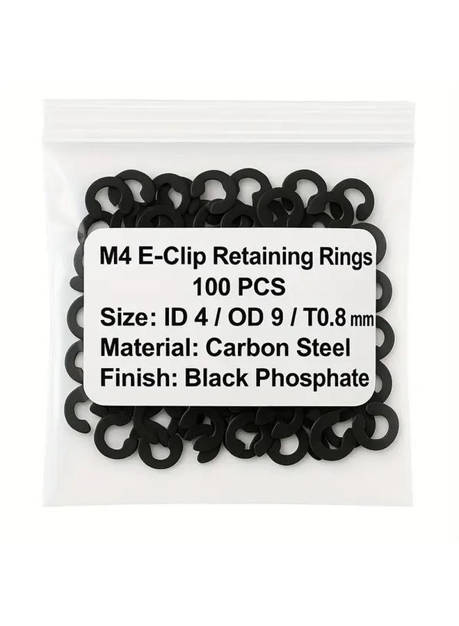 M9 Heavy Duty E Type External Circlip Retaining Rings Carbon Manganese Phosphate Coated 100PC - Image 4