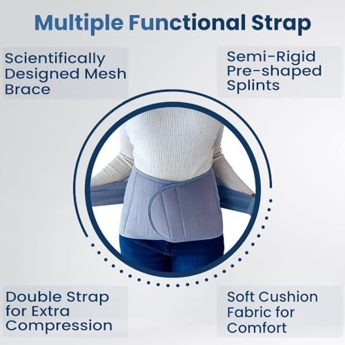 Dr Trust USA Lumbo Sacral Belt for Back Pain Relief, Back Sprains, Strains & Muscle Spasms, Orthopedic Adjustable Lower Back Support LS Belt for Men & Women, Lumbar Support Belt for Back and Abdomen, Posture Corrector with Adjustable Compression-330 (L) - Image 4