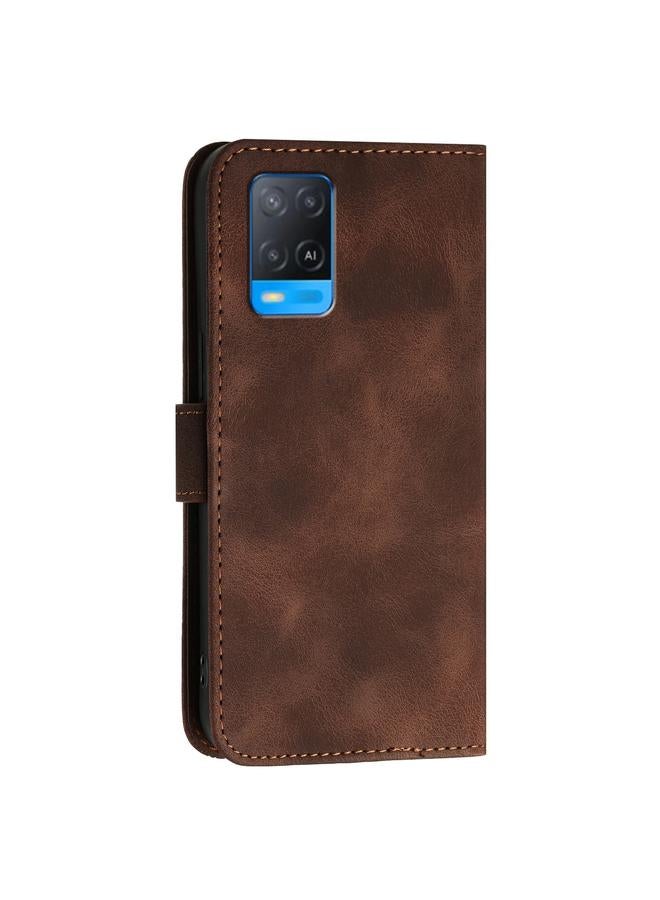 S-TOP Case For OPPO A93 5G Grid Butterfly Embossed Pattern Leather Phone Case with Lanyard - Image 3