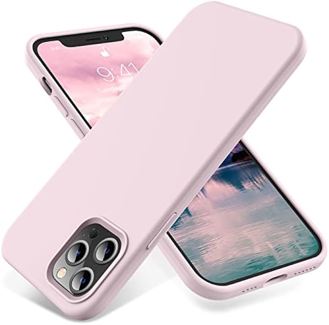 OTOFLY Compatible with iPhone 12 Pro Max Case 67 inch2020Silky and Soft Touch Series Premium Soft Liquid Silicone Rubber FullBody Protective Bumper Case Ice Pink - Image 2