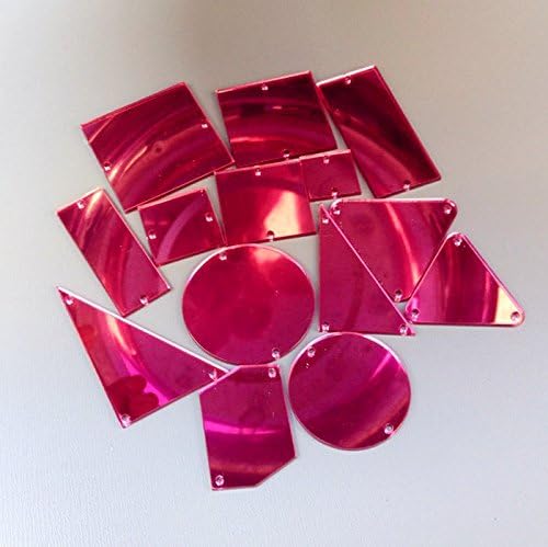 MEYA 50pcs Rose Red Sewing on Mirror Rhinestones DIY Acrylic Mirrored Beads for Costume Evening Dresses Cloth Garment Decoration - Image 1