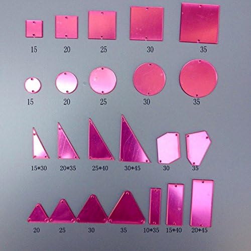 MEYA 50pcs Rose Red Sewing on Mirror Rhinestones DIY Acrylic Mirrored Beads for Costume Evening Dresses Cloth Garment Decoration - Image 5