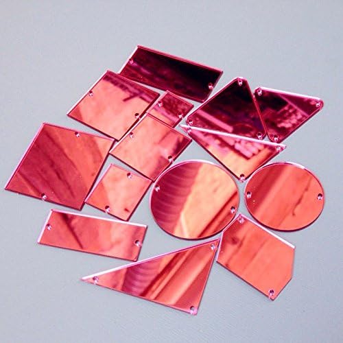 MEYA 50pcs Rose Red Sewing on Mirror Rhinestones DIY Acrylic Mirrored Beads for Costume Evening Dresses Cloth Garment Decoration - Image 2