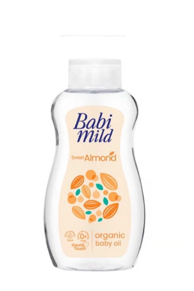 BABIMILD Organic Sweet Almond Oil for Moisturizing 200ml - Image 1