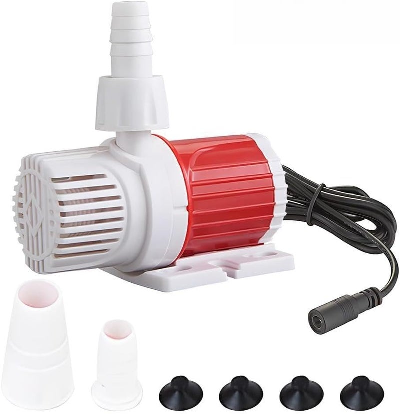 DC Aquarium Pump 20W Submersible 1000-1200L/H UltraQuiet Brushless 16.4ft Lift Ideal for Fish Tanks and Home Use - Image 1