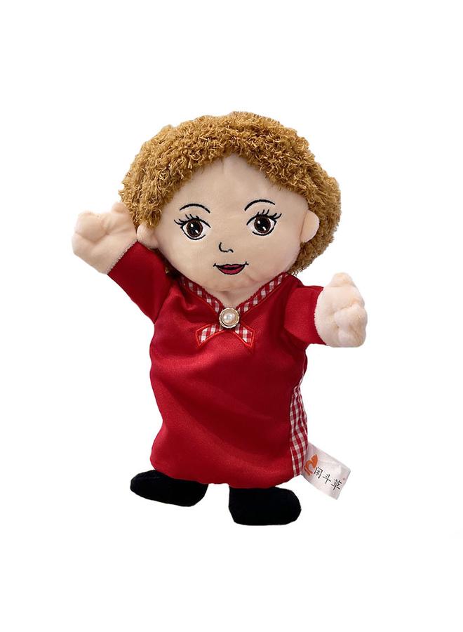 Bluejw Yiwu New Curly Hair Family Hand Doll Plush Toy Figure Finger Doll Dad - Image 3