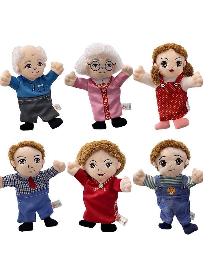Bluejw Yiwu New Curly Hair Family Hand Doll Plush Toy Figure Finger Doll Dad - Image 1