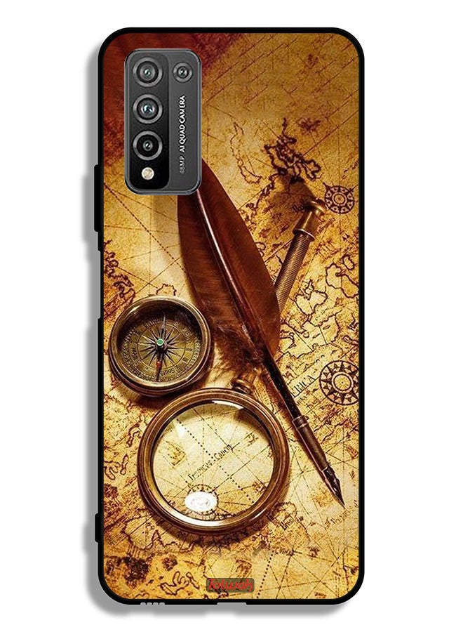 Tolwak Honor 10X Lite Protective Case Cover Vintage Compass - Image 2