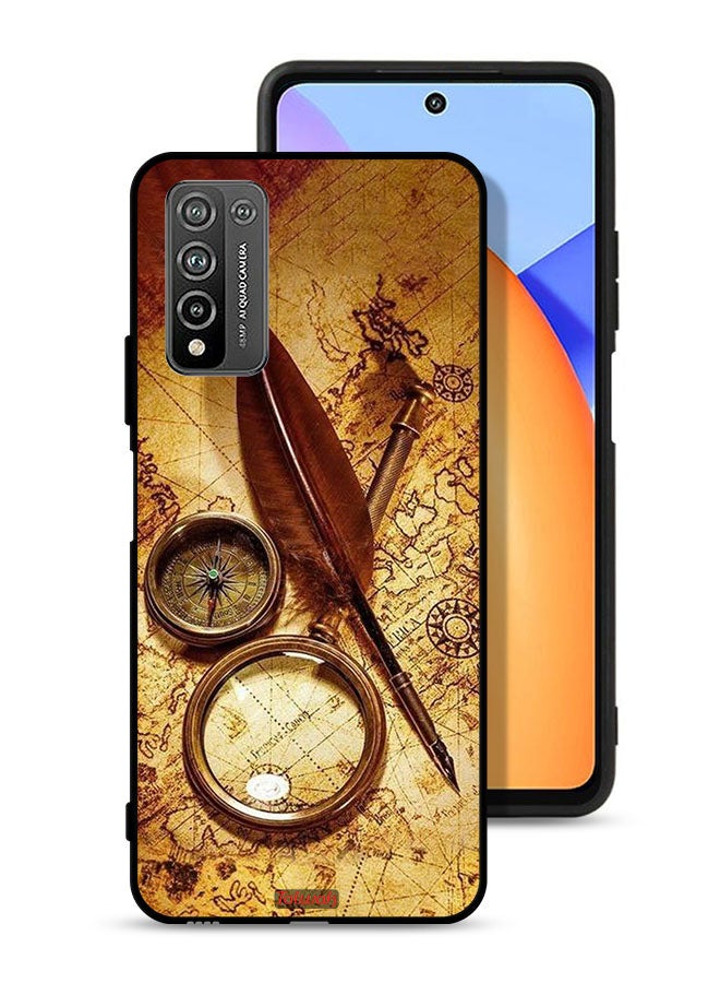 Tolwak Honor 10X Lite Protective Case Cover Vintage Compass - Image 1