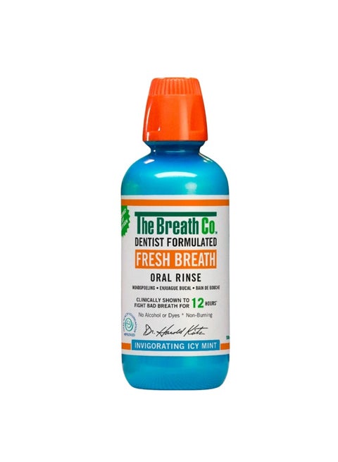Alcohol Free Mouthwash. Dentist Formulated Oral Rinse for 12 Hours of Fresh Breath, Icy Mint Flavour (500 ml)