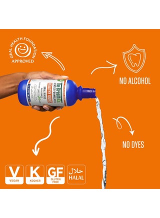 Alcohol Free Mouthwash. Dentist Formulated Oral Rinse for 12 Hours of Fresh Breath, Icy Mint Flavour (500 ml) - view 3