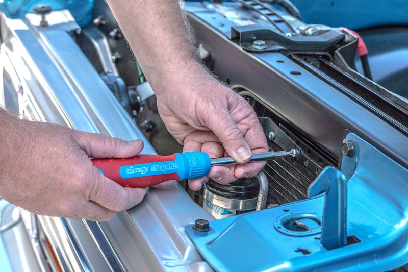 CHANNELLOCK 131CB 13-in-1 Ratcheting Multi-Bit Screwdriver, Multi-Bit Storage, 1/4-Inch Nut Driver, Quick-Load Handle with Cushion Grip, 28-Tooth Ratchet Mechanism Provides Up to 225lbs. of Torque - Image 2