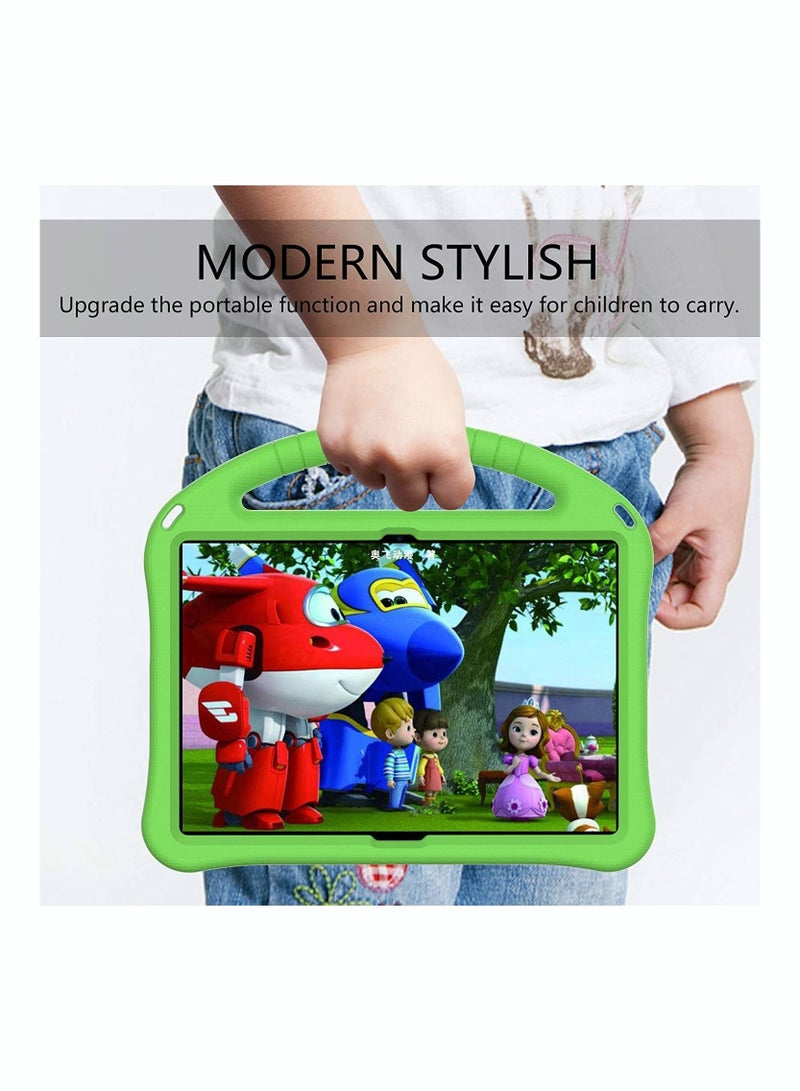 Captaintech Tablet Case for Lenovo Tab M10 HD TB-X505F TB-X605F for Kids, Durable Lightweight EVA Shockproof Protective Handle Stand Cover for Lenovo Tab M10 10.1" All-Inclusive Anti-Drop Bracket Case, Green - Image 5