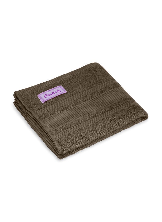 BYFT Home Castle (Beige) Premium Cotton Hand Towel (50 X 90 Cm-Set Of 1) Highly Absorbent, High Quality Bath Linen With Diamond Dobby 550 Gsm - Image 3