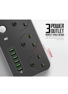 Power Strip with 3 Universal Sockets, 6 USB Ports, 2500W, 2M Cable, Anti-Static - pzsku/Z70B5D5A77F53209C754FZ/45/_/1738235308/9ce6efaa-9000-462e-8194-6bc091cc7d46