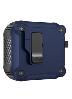 For Apple Airpods Earphone Case Simple Mecha Airpods4 Protective Case Airpods Bluetooth Earphone Case-Color:Dark Blue-Applicable Models:Airpods 3rd Generation