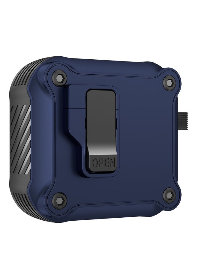Generic - For Apple Airpods Earphone Case Simple Mecha Airpods4 Protective Case Airpods Bluetooth Earphone Case-Color:Dark Blue-Applicable Models:Airpods 3rd Generation - Image 1