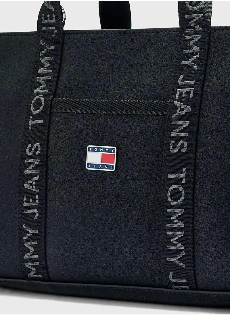 تومي جينز Logo Detail Zip Over Tote