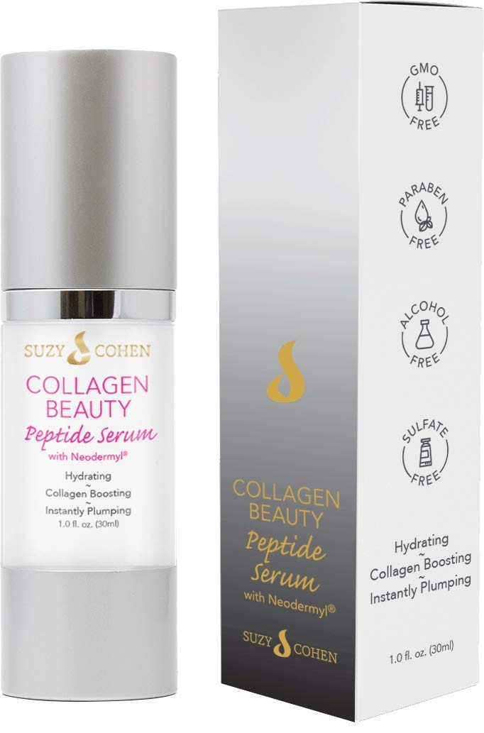Script Essentials Suzy Cohen Collagen Beauty Peptide Serum Collagen Boosting Instant Plumping Skin Elasticity Firmness 30 ml