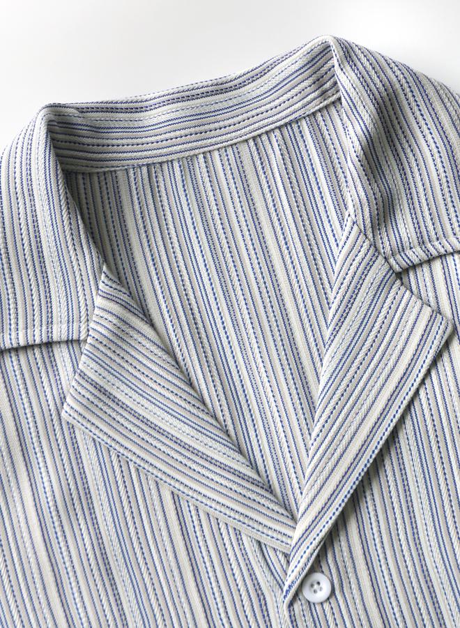 Take Two Men Casual Striped Short Sleeve Shirt - Image 2