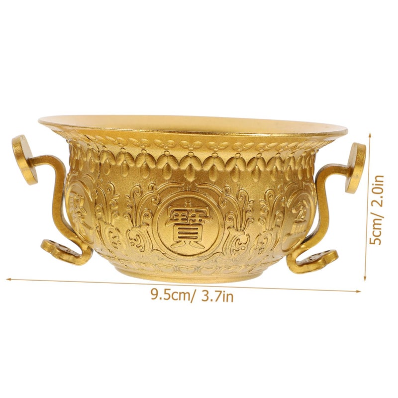 Vintage Copper Cornucopia Decorative Bowl Retro Feng Shui Decor Housewarming Gift - Image 3