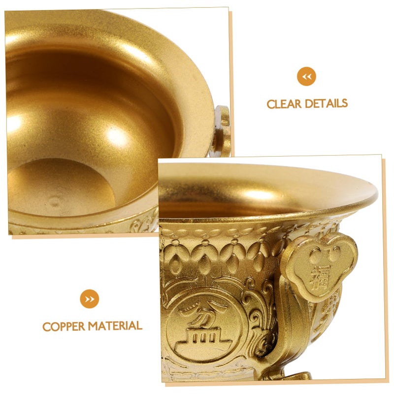 Vintage Copper Cornucopia Decorative Bowl Retro Feng Shui Decor Housewarming Gift - Image 5
