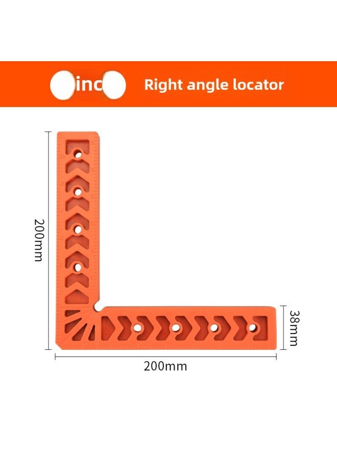 Right Angle Locator 90 Degree Stone Rock Slab Splicing Fixer L-shaped Straight Angle Ruler Plastic Angle Code Woodworking Marking Ruler-Model:8inch Fixed Slot Ruler - Image 1