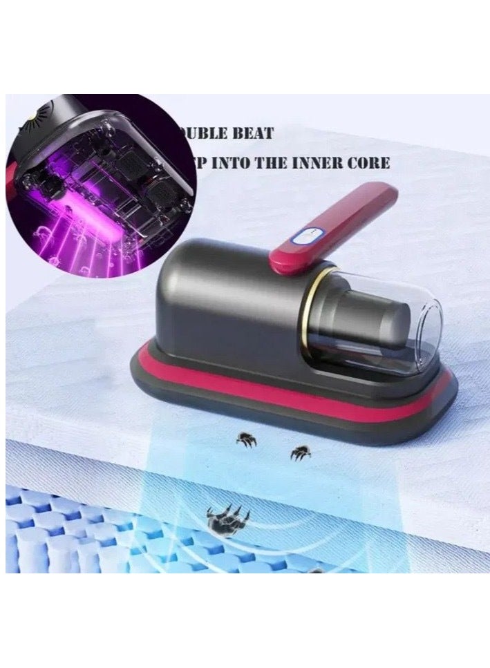 Portable Mites Remover Dust Collector Handheld Wireless Vacuum Cleaner With Large Suction For Bed Pillows Cloth Sofas And Carpet Acaricide