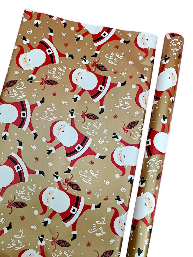Tera13 TERA 13 Wrapping Paper For Gift Packing, Rapping Sheet For Girls, Christmas Theme Wrapping Paper Roll, Gift Rapping Paper For Kids, Decoration Paper, Notebook Cover, Santa Claus Wrapping Sheet (5 pcs) - Image 2