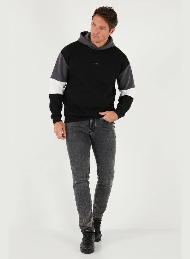 Buratti Buratti Cotton Relaxed Fit Hooded Furry Soft Raised Sweat Men's SWEAT 5905299