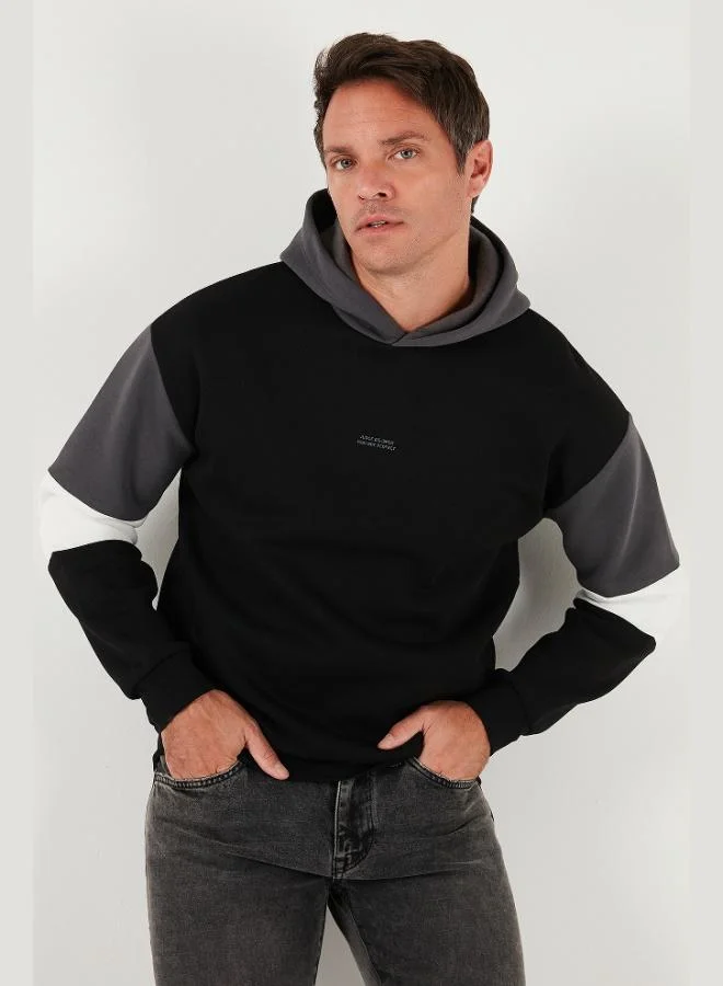 Buratti  Buratti Cotton Relaxed Fit Hooded Furry Soft Raised Sweat Men's SWEAT 5905299 for Men | Best Price UAE