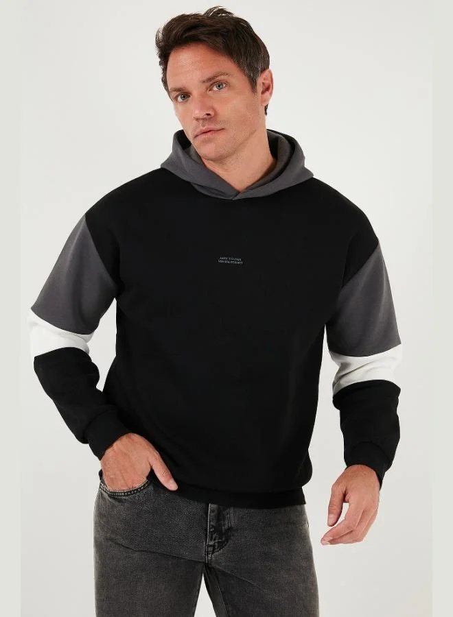 Buratti Buratti Cotton Relaxed Fit Hooded Furry Soft Raised Sweat Men's SWEAT 5905299