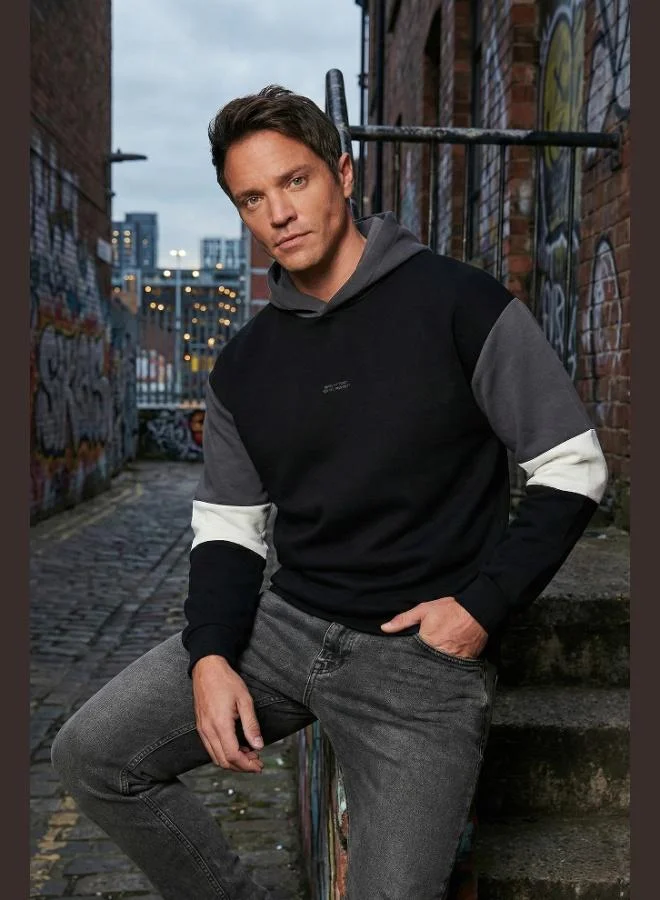 Buratti  Buratti Cotton Relaxed Fit Hooded Furry Soft Raised Sweat Men's SWEAT 5905299 for Men | Best Price UAE